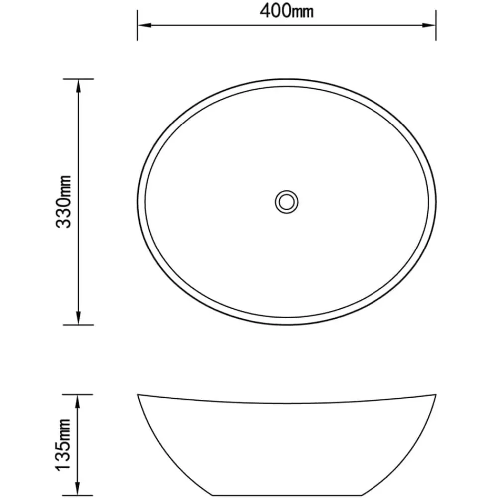 vidaXL Lavabo de lujo ovalado cerámica 40x33 cm rosa mate Sale