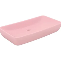 vidaXL Fontanería-Lavabo de lujo rectangular de cerámica 71x38 cm