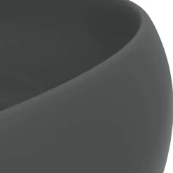 vidaXL Fontanería-Lavabo de lujo redondo cerámica 40x15 cm