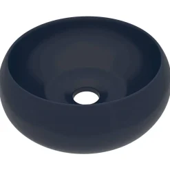 vidaXL Fontanería-Lavabo de lujo redondo cerámica 40x15 cm