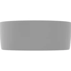 vidaXL Lavabo de lujo redondo cerámica 40x15 cm gris claro mate Outlet