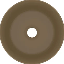 vidaXL Lavabo de lujo redondo cerámica 40x15 cm crema mate Hot