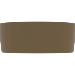 vidaXL Lavabo de lujo redondo cerámica 40x15 cm crema mate Hot