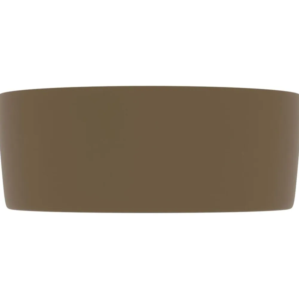 vidaXL Lavabo de lujo redondo cerámica 40x15 cm crema mate Hot
