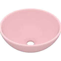 vidaXL Fontanería-Lavabo de lujo redondo cerámica 32,5x14 cm