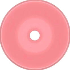 vidaXL Lavabo de lujo redondo cerámica 40x15 cm rosa mate Sale