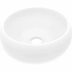 vidaXL Fontanería-Lavabo de lujo redondo cerámica 40x15 cm