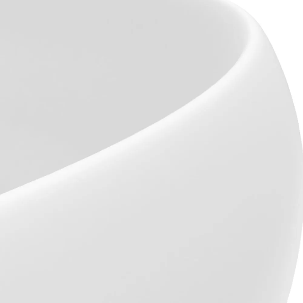 vidaXL Fontanería-Lavabo de lujo redondo cerámica 40x15 cm