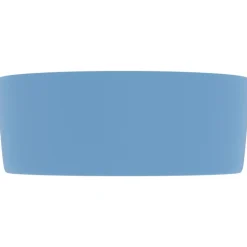 vidaXL Lavabo de lujo redondo cerámica 40x15 cm azul claro mate Online