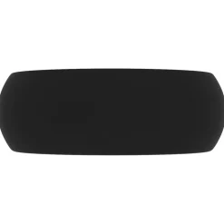 vidaXL Lavabo de lujo redondo cerámica 40x15 cm Negro mate Online