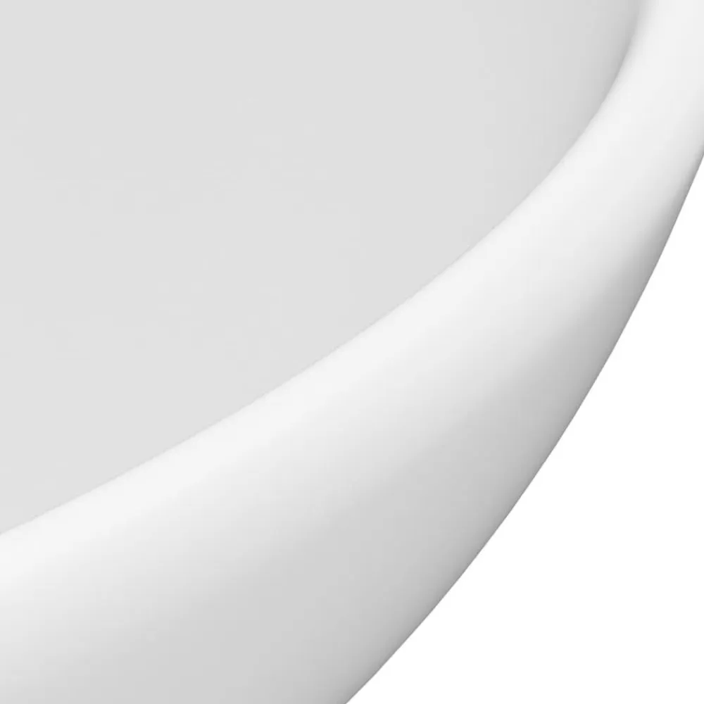 vidaXL Fontanería-Lavabo de lujo redondo cerámica 32,5x14 cm