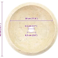 vidaXL Fontanería-Lavabo de mármol 40x12 cm