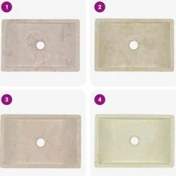 vidaXL Fontanería-Lavabo de mármol con brillo 45x30x12 cm