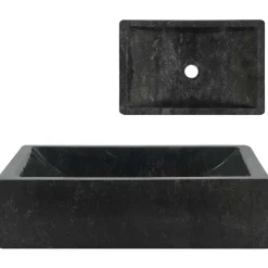 vidaXL Fontanería-Lavabo de mármol con brillo 45x30x12 cm