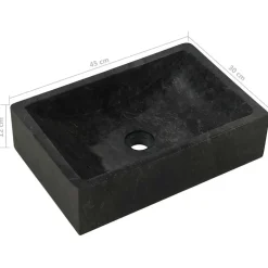 vidaXL Fontanería-Lavabo de mármol con brillo 45x30x12 cm