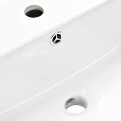 vidaXL Lavabo de pared de cerámica blanco 500x450x410 mm