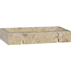 vidaXL Lavabo de pared mármol 38x24x6,5 cm Crema Best