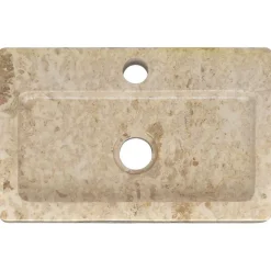 vidaXL Lavabo de pared mármol 38x24x6,5 cm Crema Best