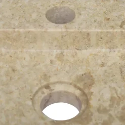 vidaXL Lavabo de pared mármol 38x24x6,5 cm Crema Best