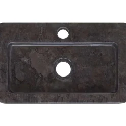 vidaXL Fontanería-Lavabo de pared mármol crema 38x24x6,5 cm