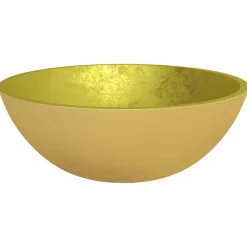 vidaXL Lavabo de vidrio 50x37x14 cm Dorado Sale