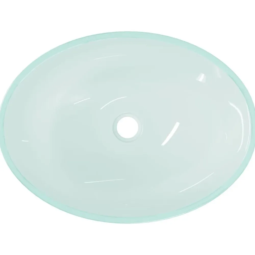 vidaXL Lavabo de vidrio 50x37x14 cm Esmerilado Clearance