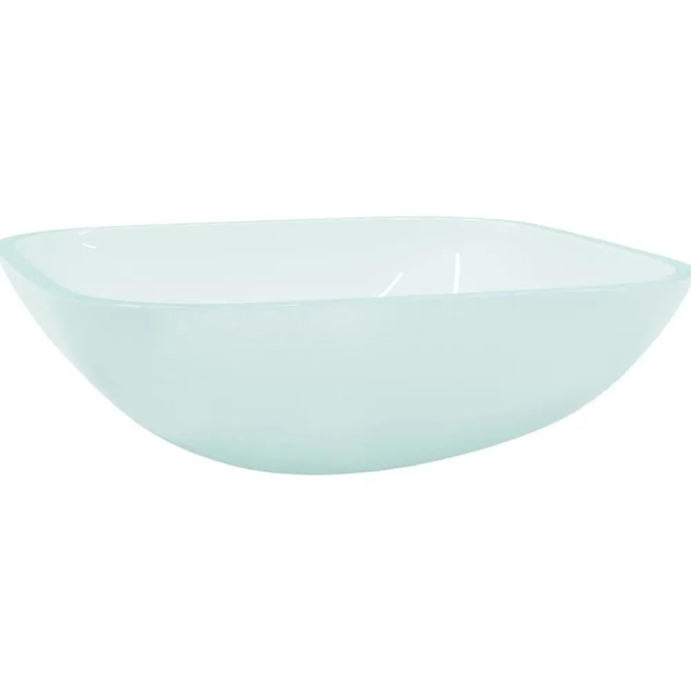 vidaXL Lavabo de vidrio 42x42x14 cm Esmerilado Discount