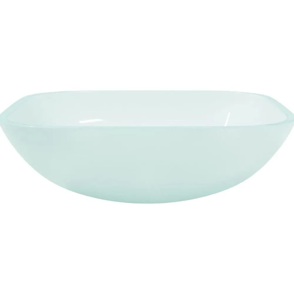 vidaXL Lavabo de vidrio 42x42x14 cm Esmerilado Discount