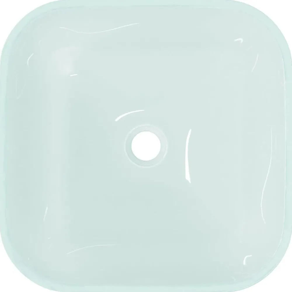 vidaXL Lavabo de vidrio 42x42x14 cm Esmerilado Discount