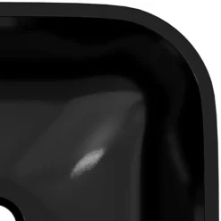 vidaXL Lavabo de vidrio 42x42x14 cm Negro Clearance