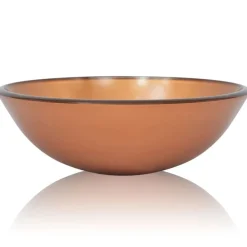 vidaXL Lavabo de vidrio templado 42 cm marrón Online