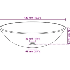 vidaXL Lavabo de vidrio templado 42 cm marrón Online