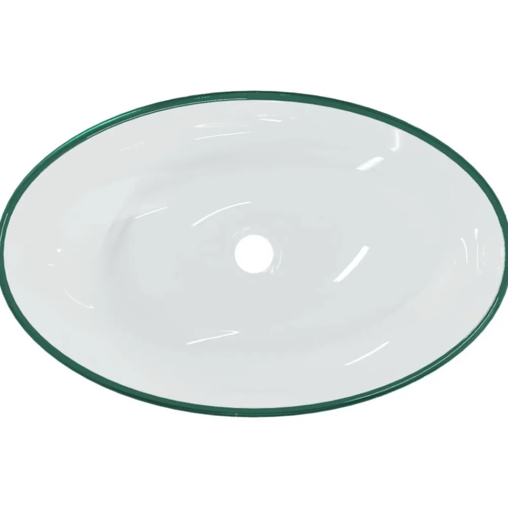 vidaXL Lavabo de vidrio templado 54,5x35x15,5 cm Transparente Outlet
