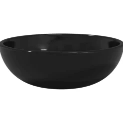 vidaXL Lavabo de vidrio templado 35x12 cm Negro Outlet