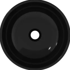vidaXL Lavabo de vidrio templado 35x12 cm Negro Outlet