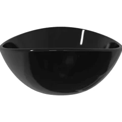vidaXL Lavabo de vidrio templado 54,5x35x15,5 cm Negro Clearance