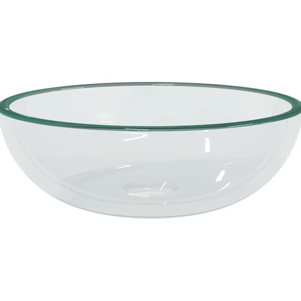 vidaXL Fontanería-Lavabo de vidrio templado 35x12 cm