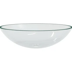 vidaXL Lavabo de vidrio 50x37x14 cm Transparente