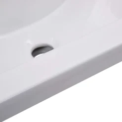 vidaXL Fontanería-Lavabo encastrado de cerámica blanco 61x39,5x18,5 cm