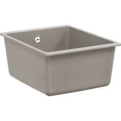vidaXL Fontanería-Lavabo 370 x 460 mm 80% Cuarzo y 20% Resina