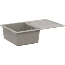 vidaXL Fontanería-Lavabo 780 x 500 mm 80% Cuarzo y 20% Resina