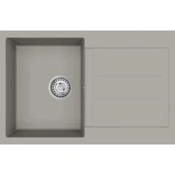 vidaXL Fontanería-Lavabo 780 x 500 mm 80% Cuarzo y 20% Resina
