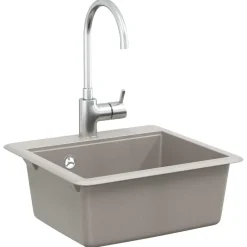 vidaXL Lavabo 470 x 440 mm granito Gris Sale