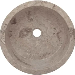 vidaXL Fontanería-Lavabo mármol Ø40x15 cm