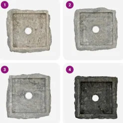 vidaXL Fontanería-Lavabo mármol 30x30x13 cm