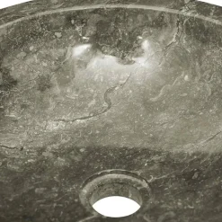vidaXL Fontanería-Lavabo mármol Ø40x12 cm