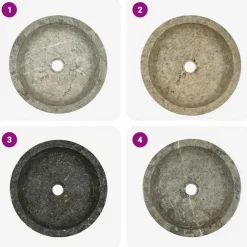 vidaXL Fontanería-Lavabo mármol Ø40x12 cm