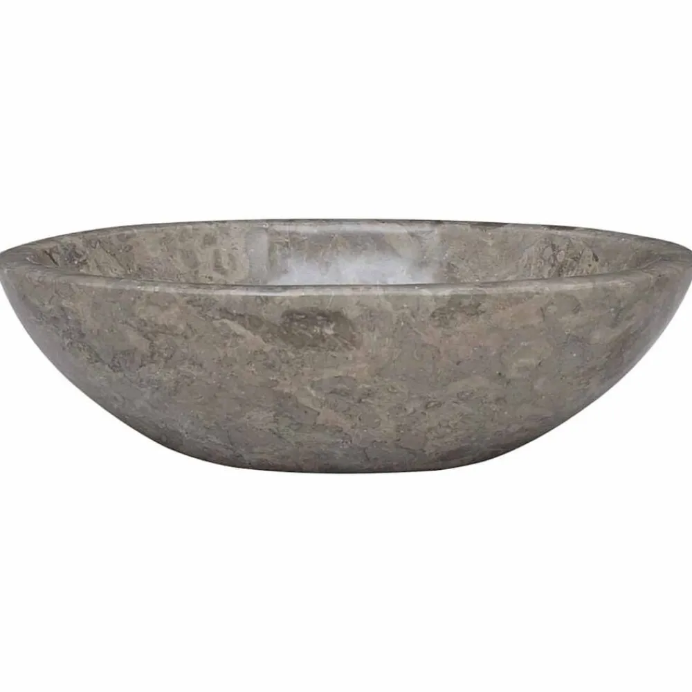 vidaXL Lavabo mármol 53x40x15 cm Gris Sale