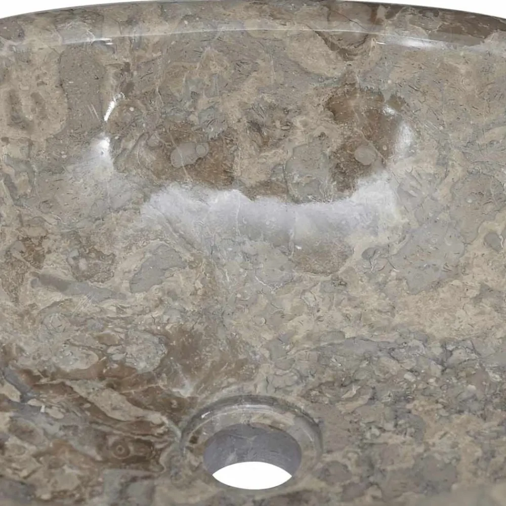 vidaXL Lavabo mármol 53x40x15 cm Gris Sale