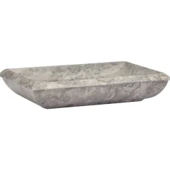 vidaXL Lavabo mármol 50x35x10 cm Gris Online